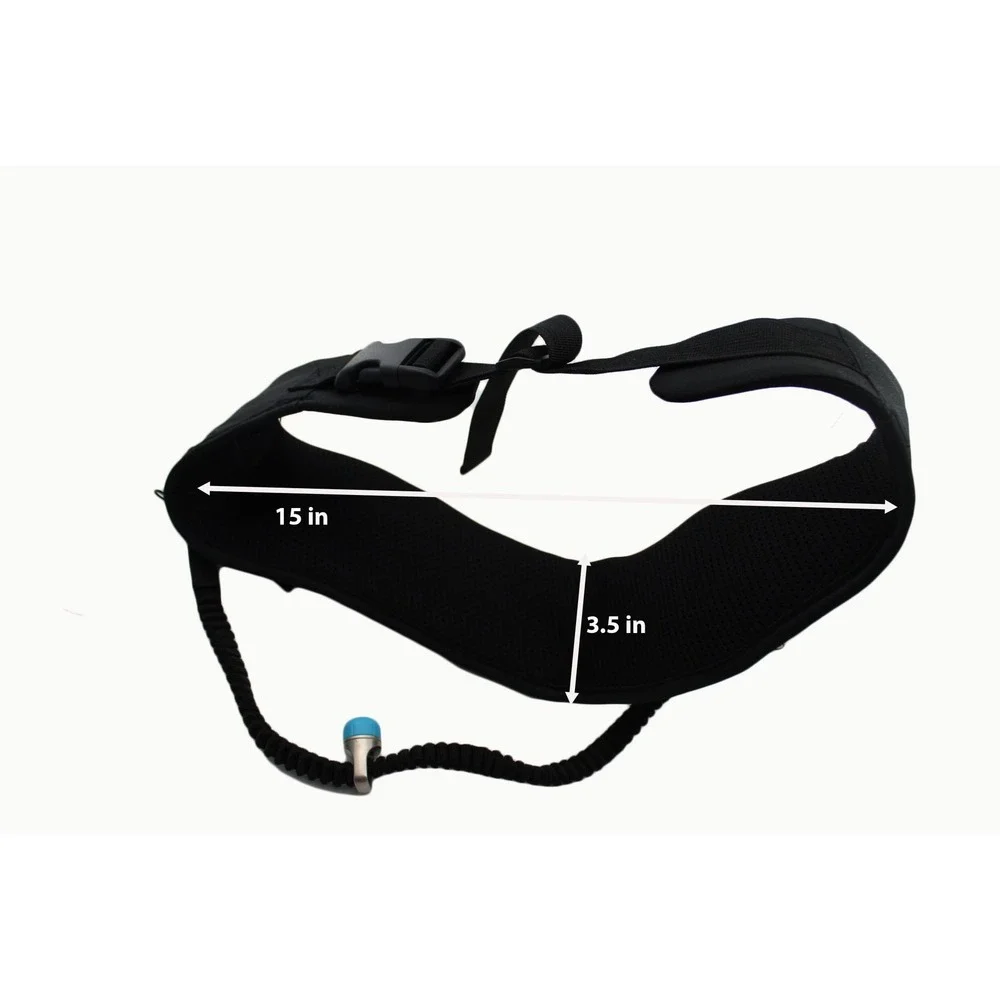 Curli Lok Hands Free Dog Leash Waist Belt Black Padded Running Walking L/XL
